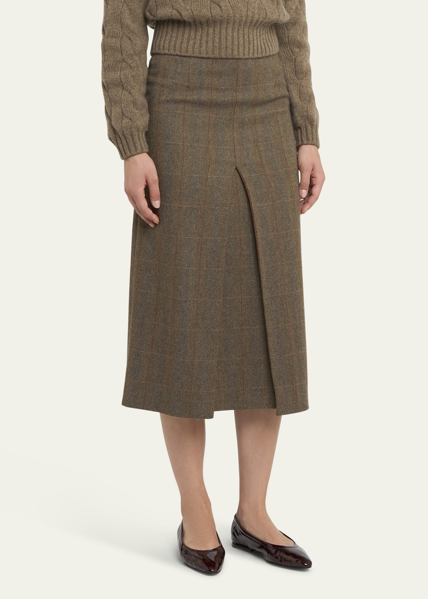 Lise Overcheck Wool Midi Skirt - 4