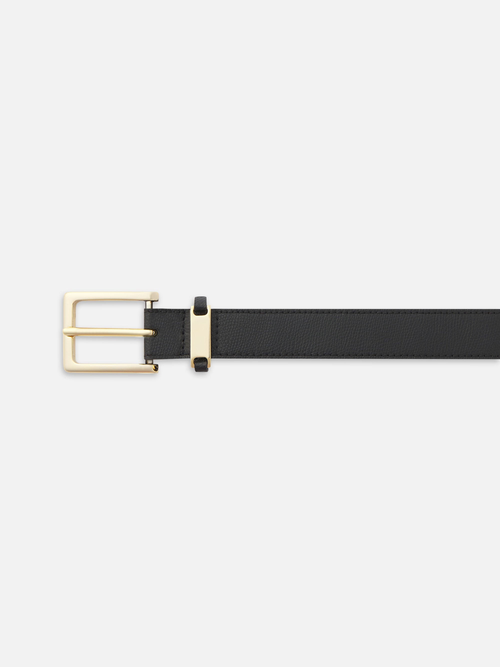 The Square Buckle Belt in Black - 3
