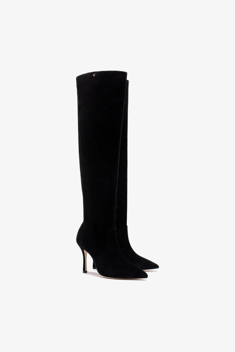 Kate Slouch Boot In Black Suede 3