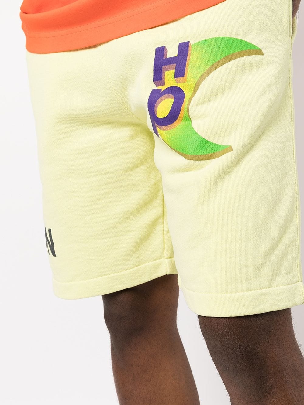 logo-print track shorts - 5