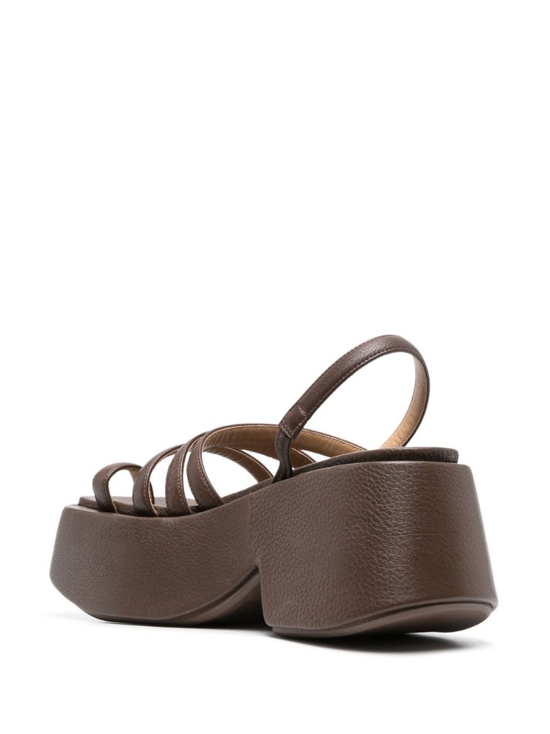 sling-back leather sandals - 3