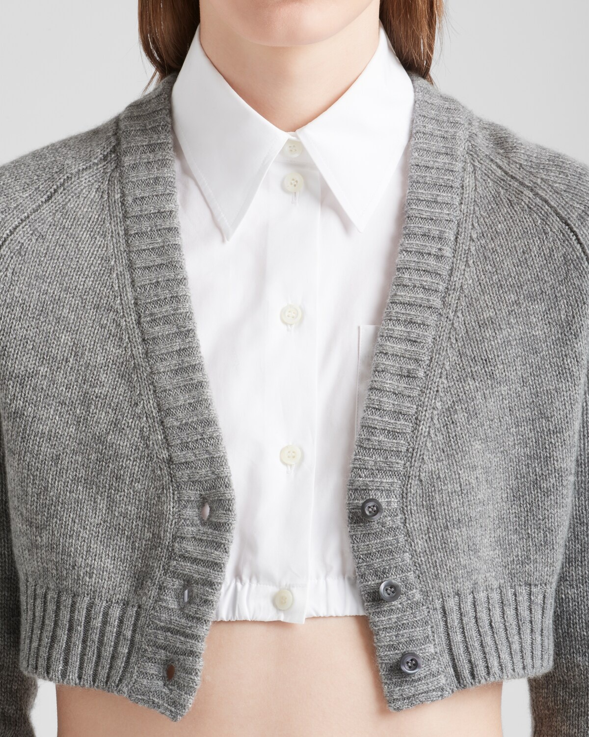Cropped cashmere cardigan - 4