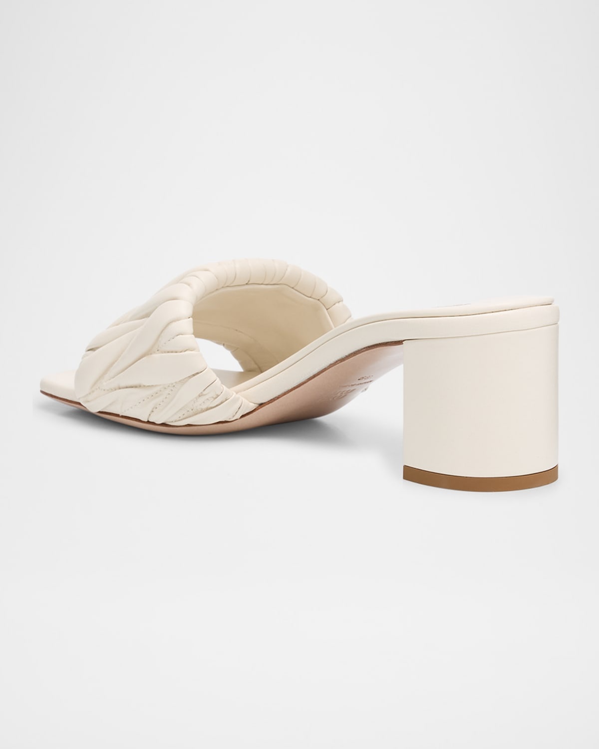 Quilted Leather Mule Sandals - 4