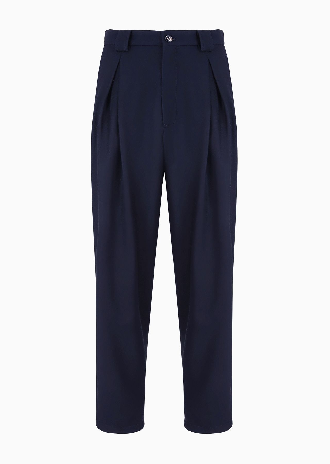One-pleat trousers in cotton gabardine - 1
