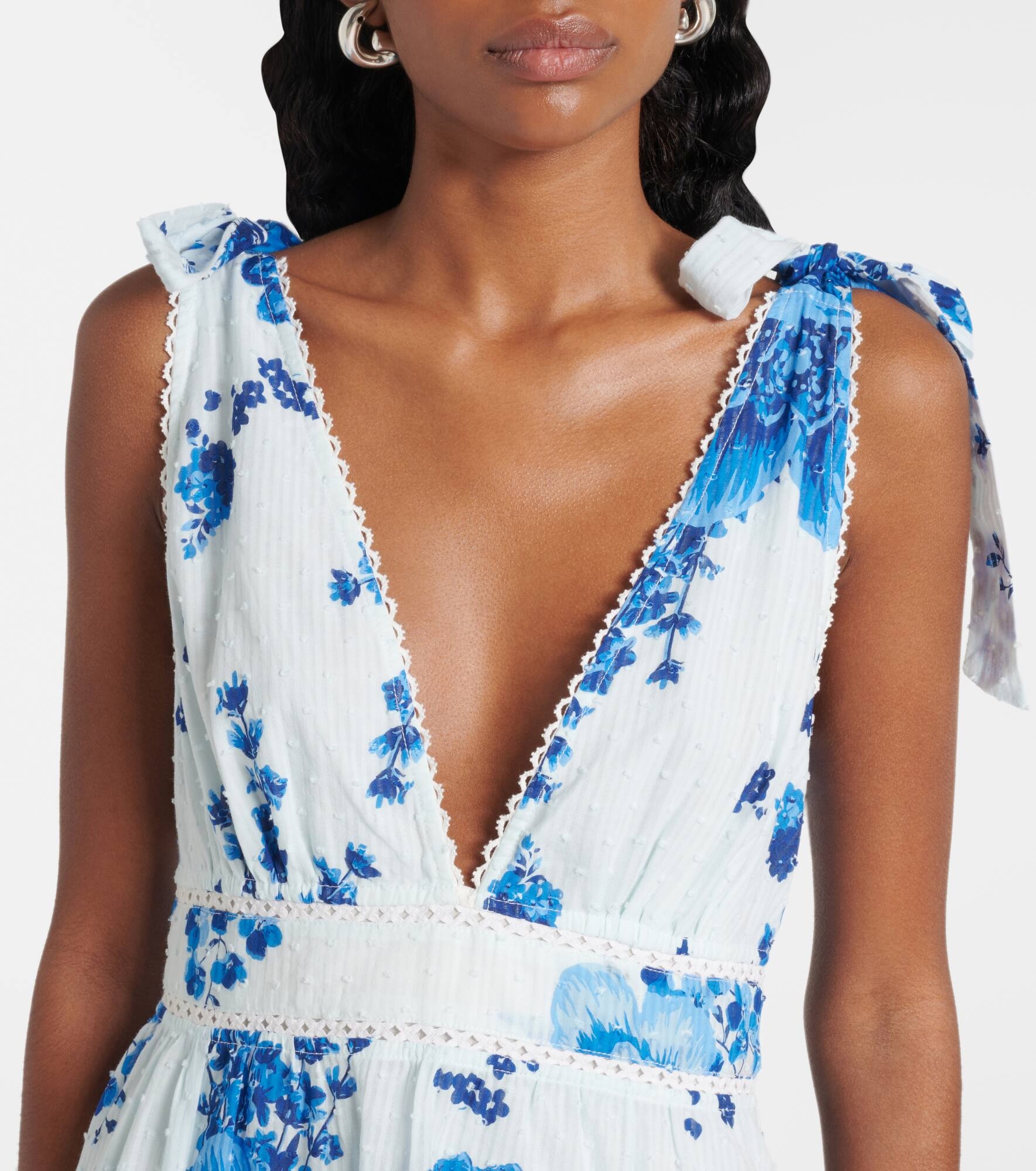Cara floral cotton minidress - 4