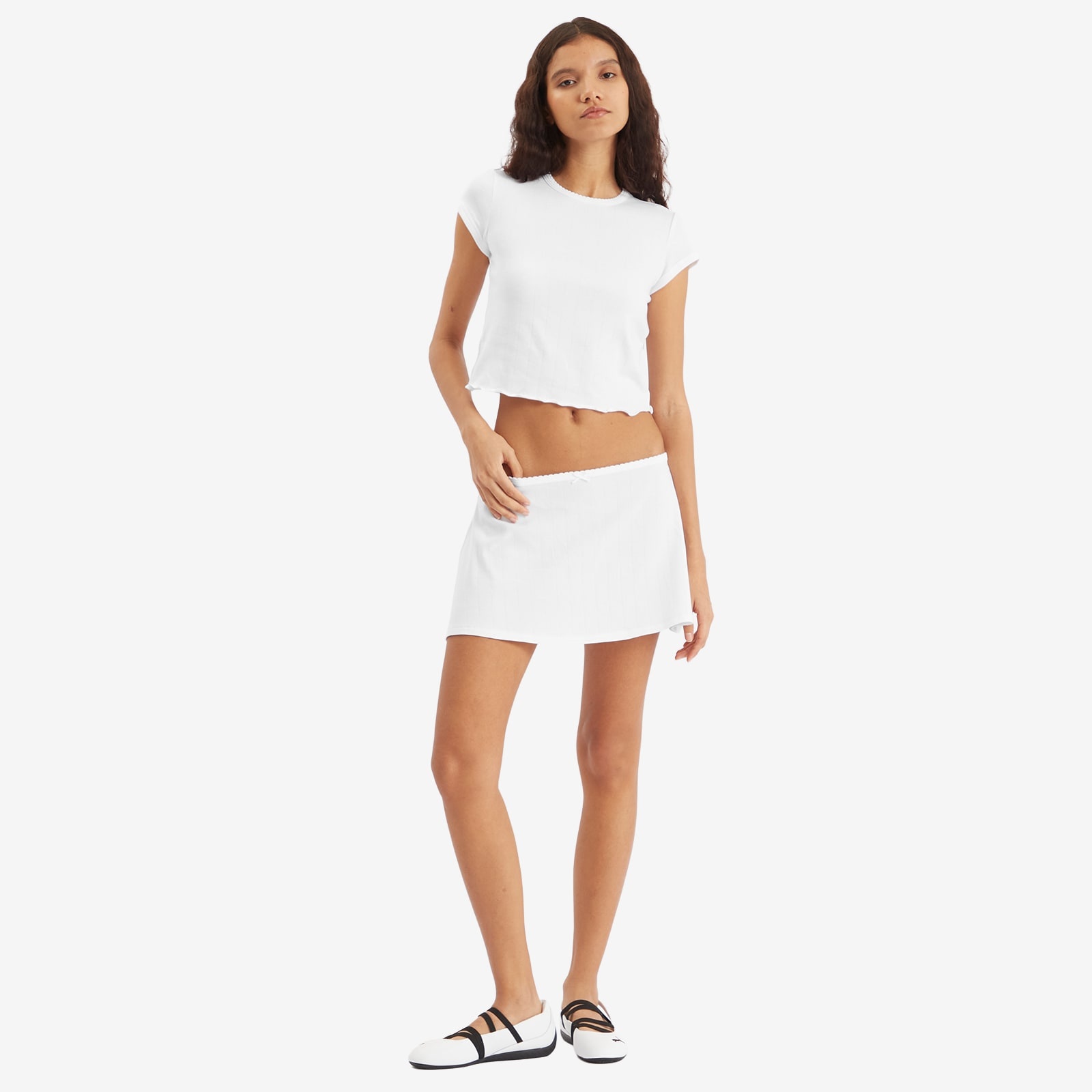 SKIMS Drop Needle Pointelle Mini Skirt - 4