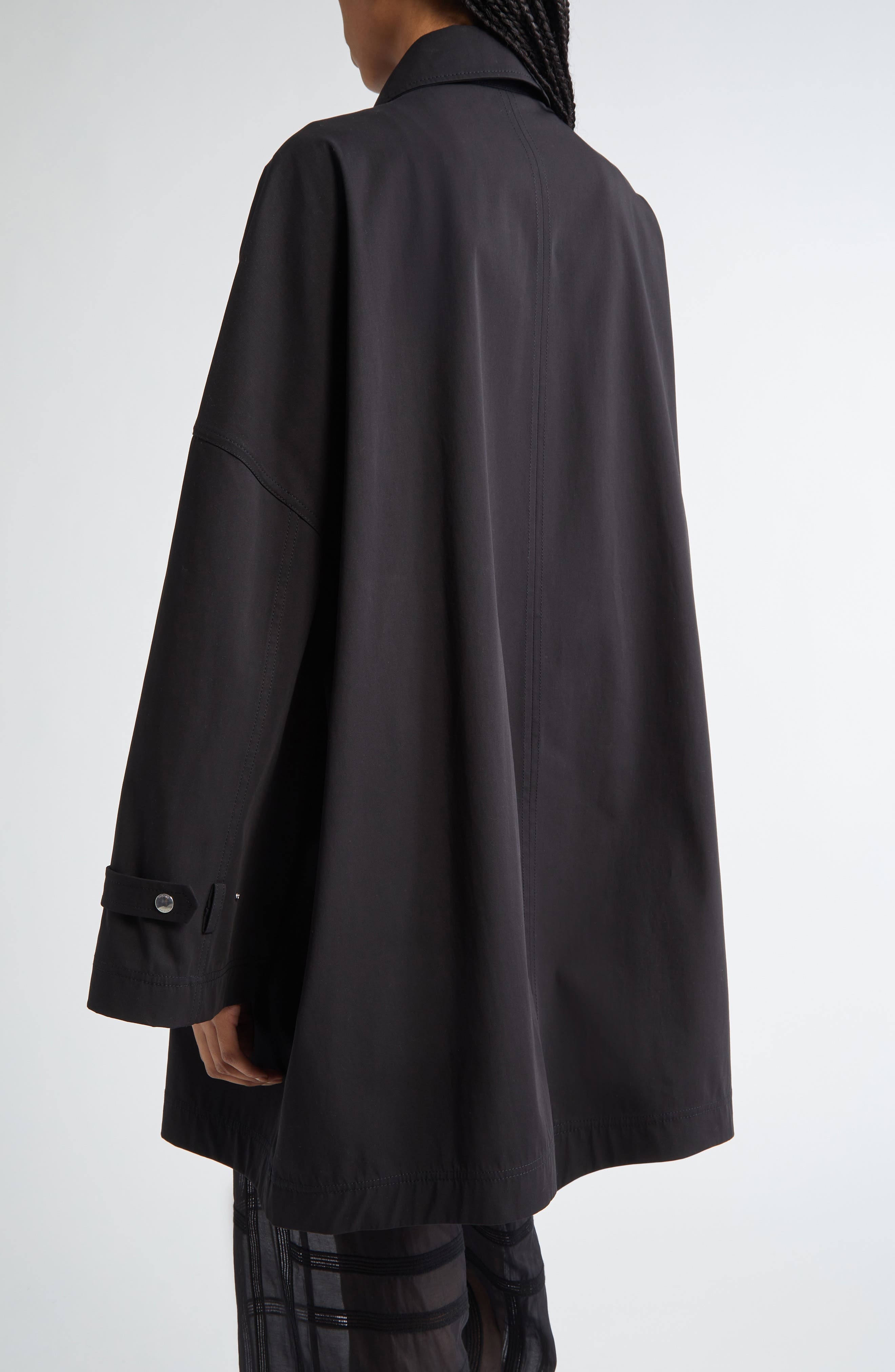 TOTEME Oversize Trench Jacket in Black at Nordstrom - 3