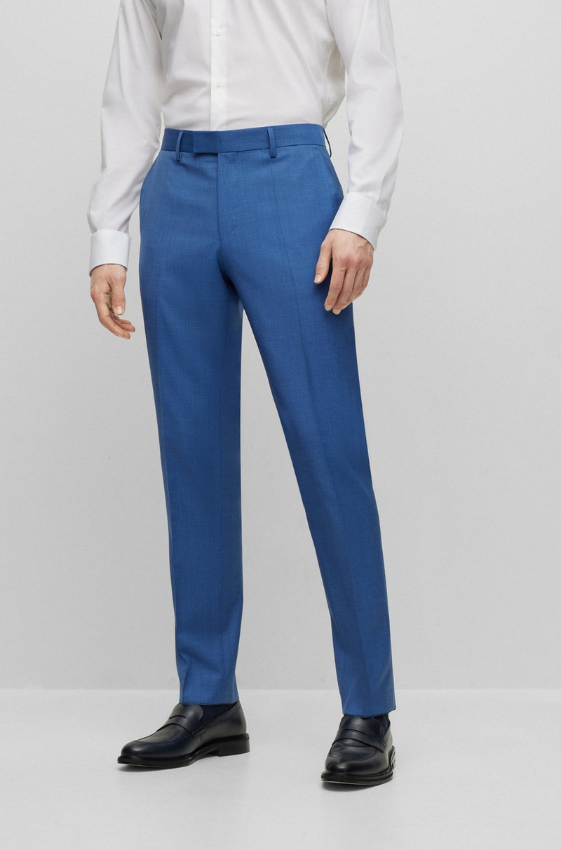 REGULAR-FIT SUIT IN VIRGIN WOOL WITH FULL LINING 7