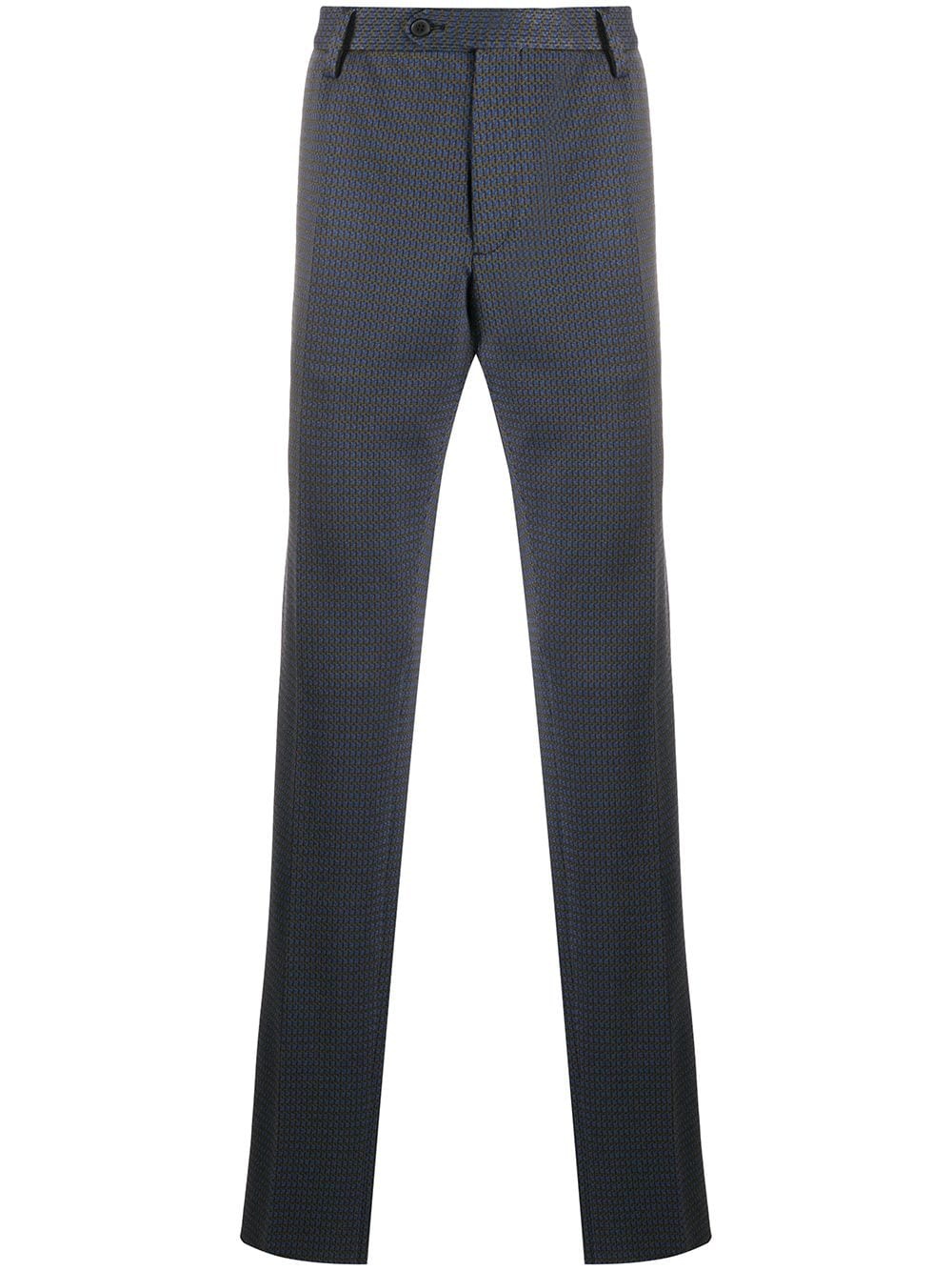 geometric-pattern tailored trousers - 1