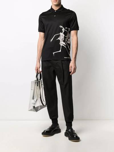 Alexander McQueen skeleton-print polo shirt outlook