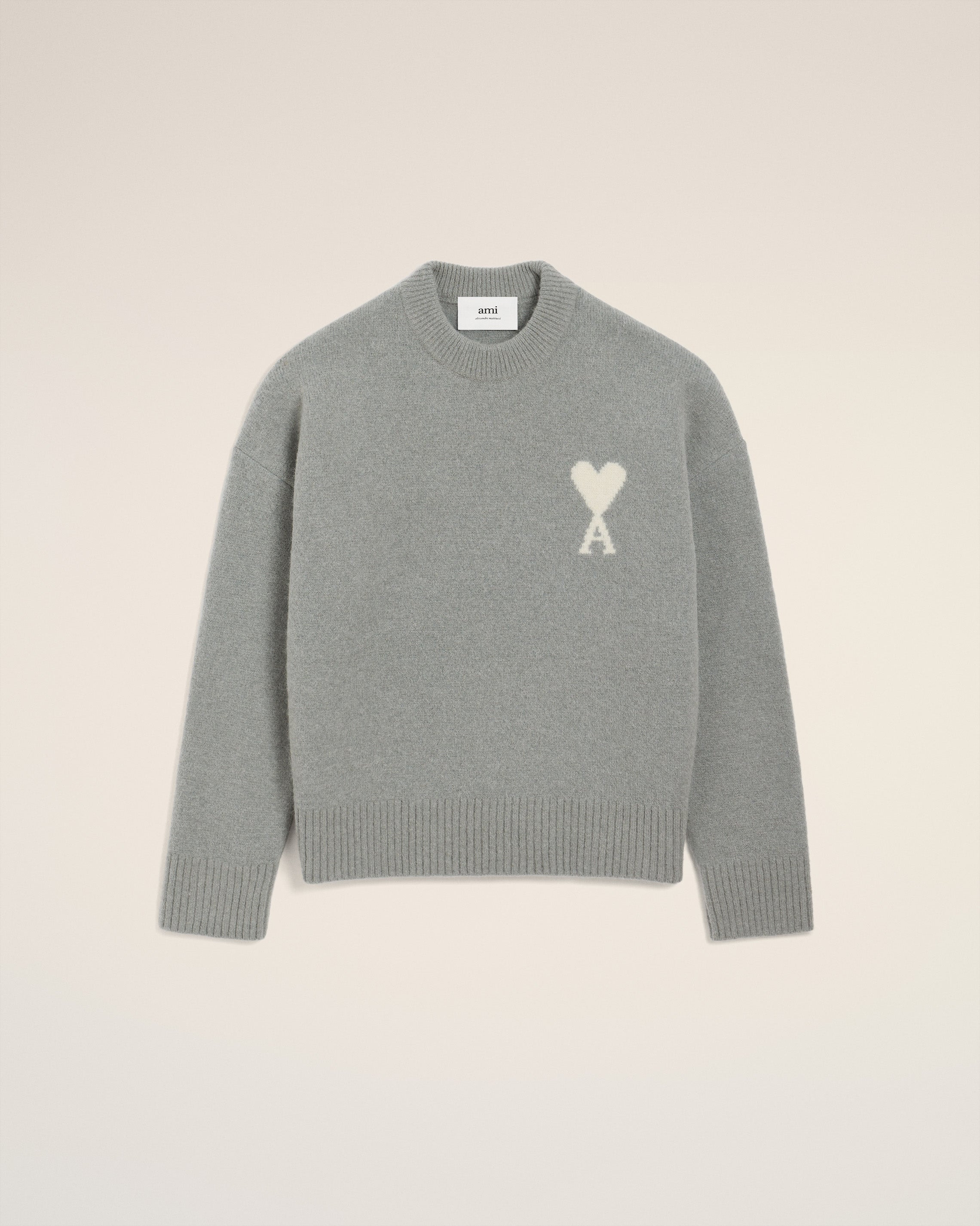 GREY ALPACA AMI DE COEUR CREWNECK SWEATER - 5