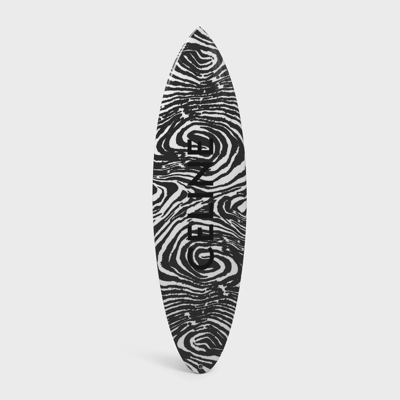Surfboard in WOOD ZEBRA PATTERN AND CELINE PRINT 1