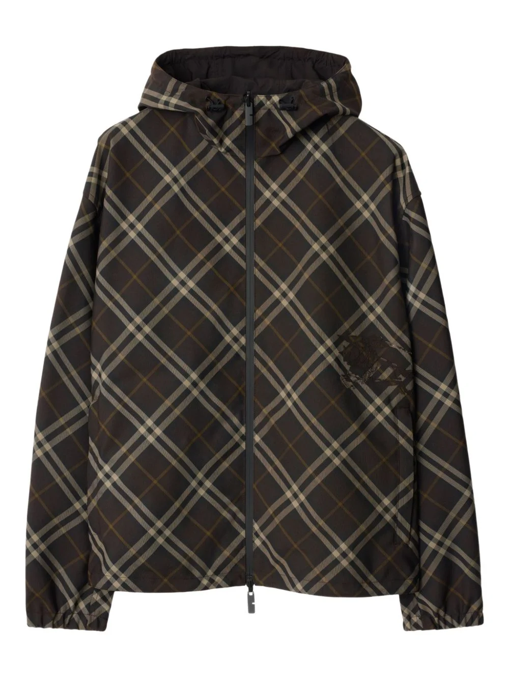 reversible check hooded jacket - 1