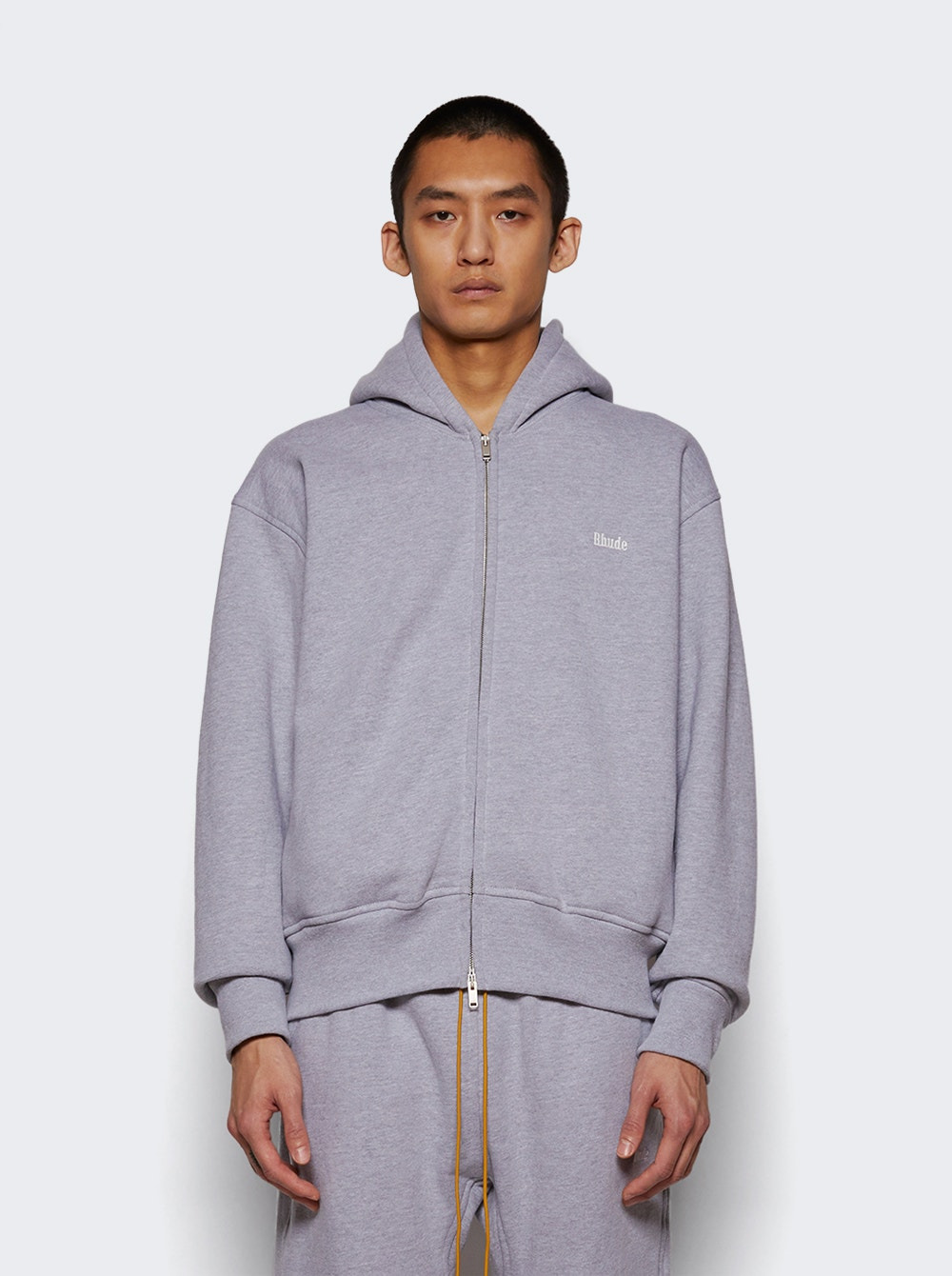 Classique Full-zip Hoodie Heather Grey - 2