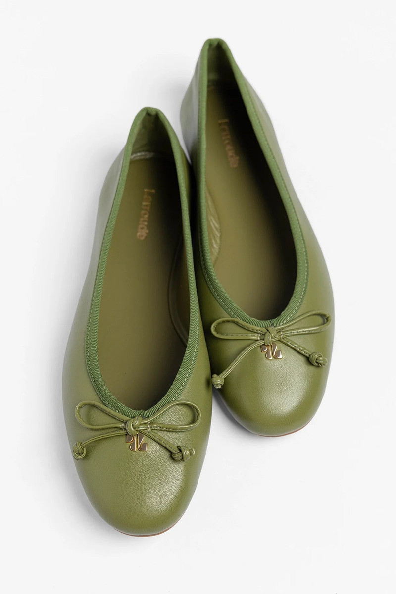 Pavlova Ballet Flat Seaweed Leather 3