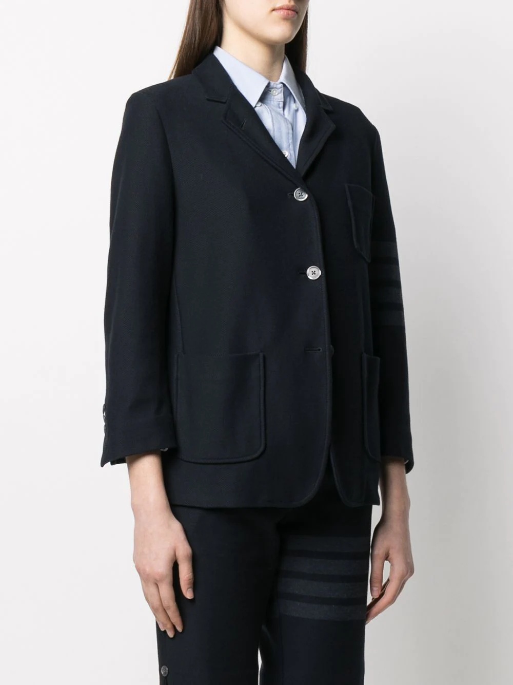 4-Bar stripe twill sack jacket - 3
