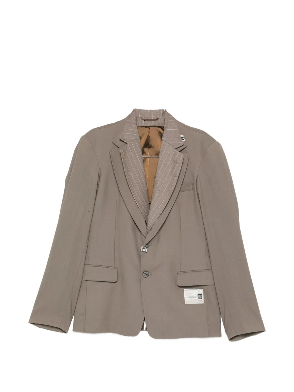 pinstripe-lapel blazer - 1