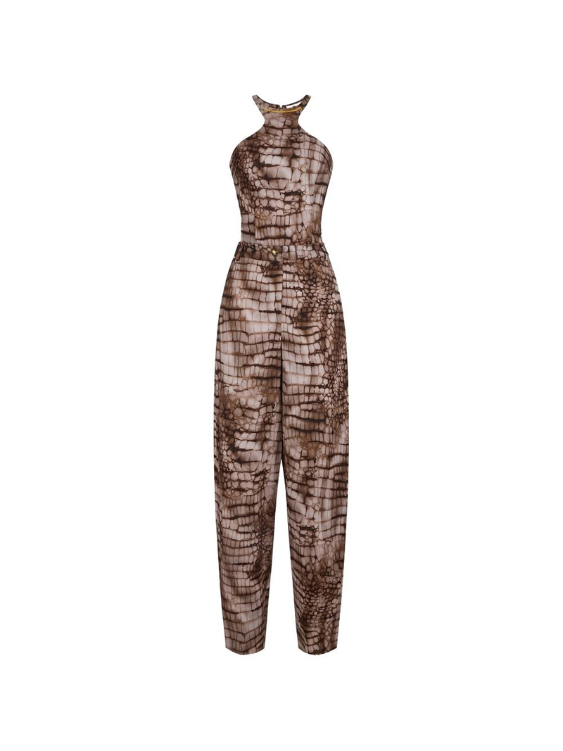 alligator-print racerback jumpsuit 1