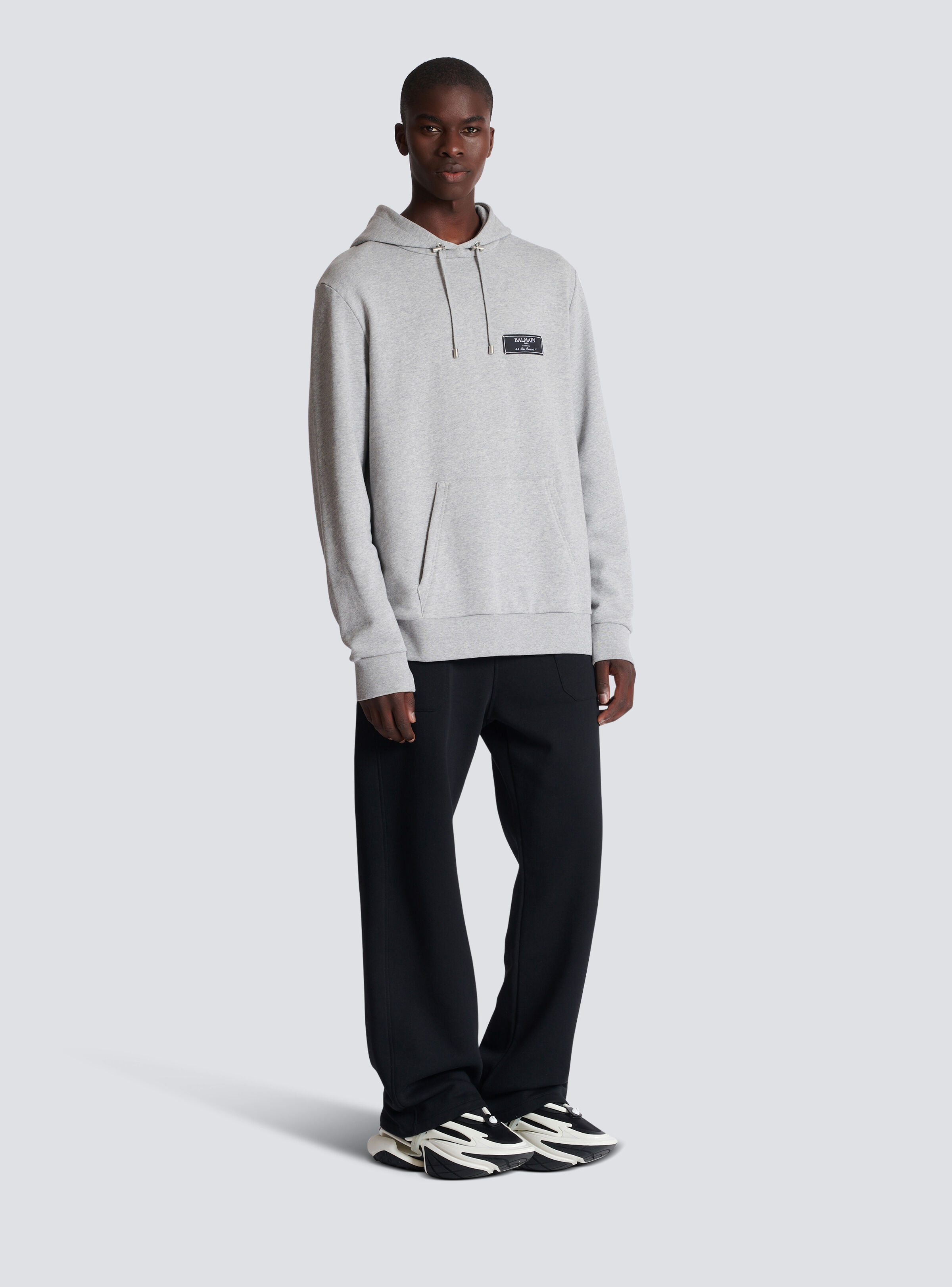 Balmain label hoodie - 3