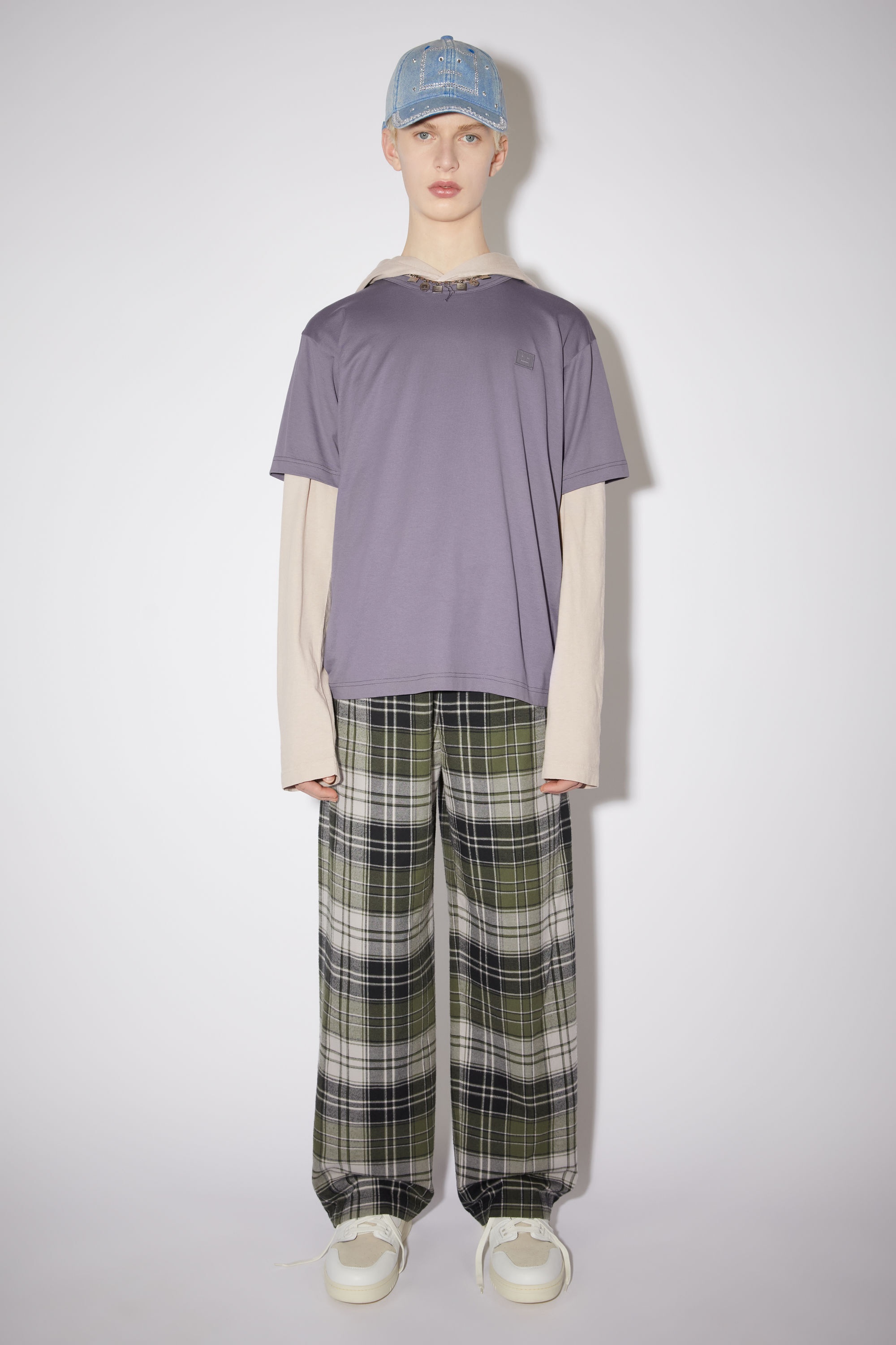 Crew neck t-shirt- Regular fit - Faded purple - 2