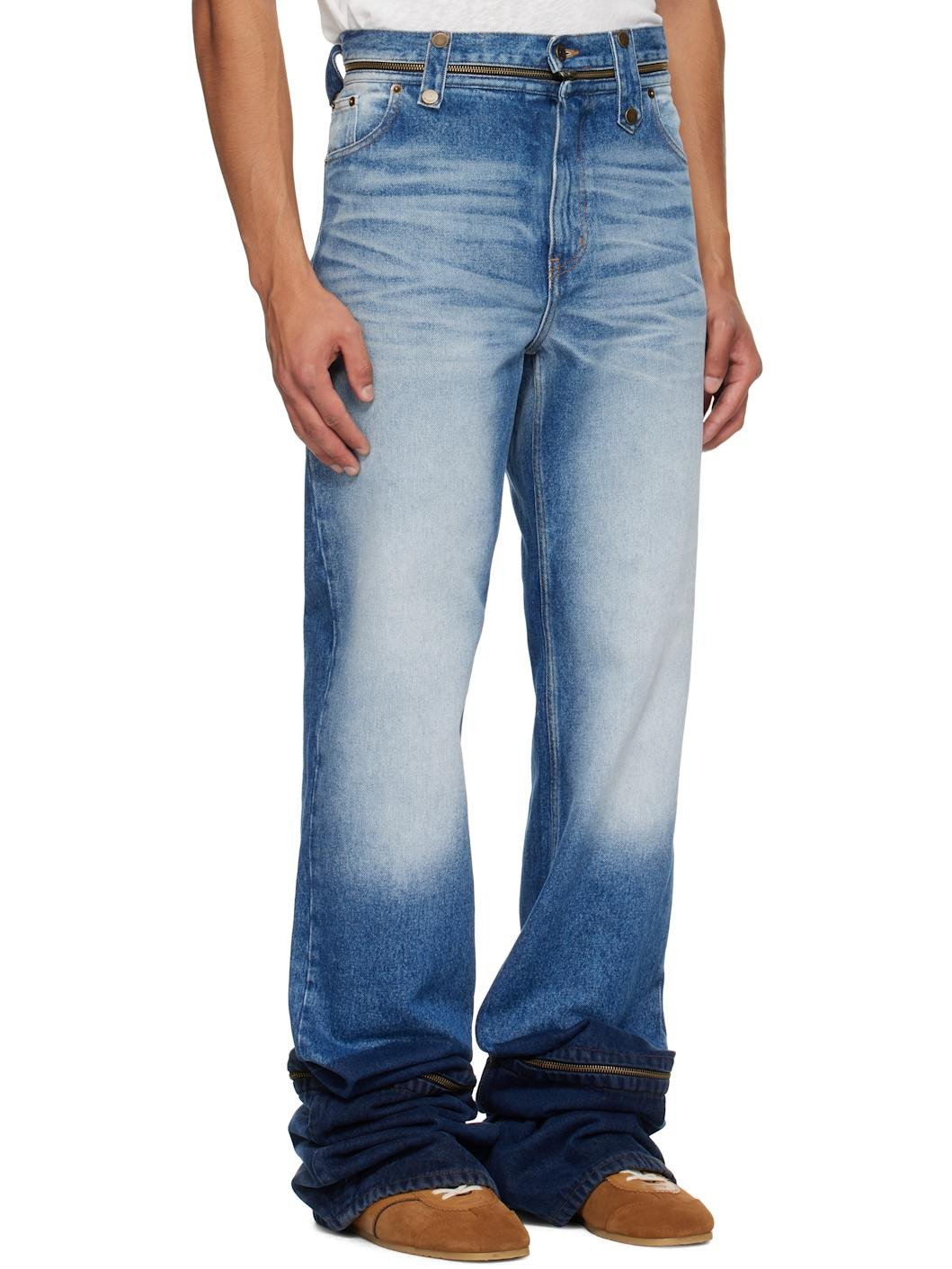Blue Fitted Jeans - 2