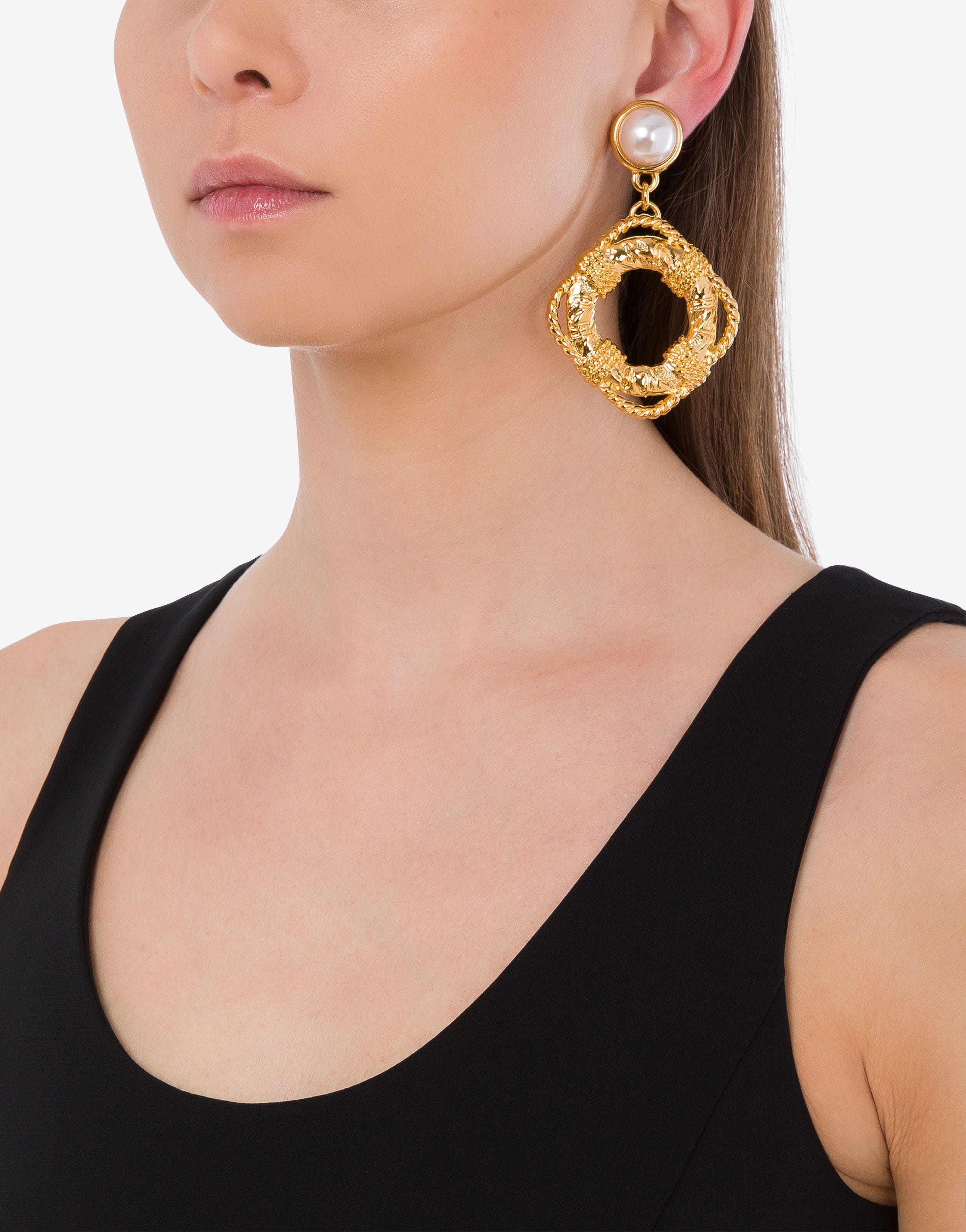 MOSCHINO LIFESAVER DROP EARRINGS - 4