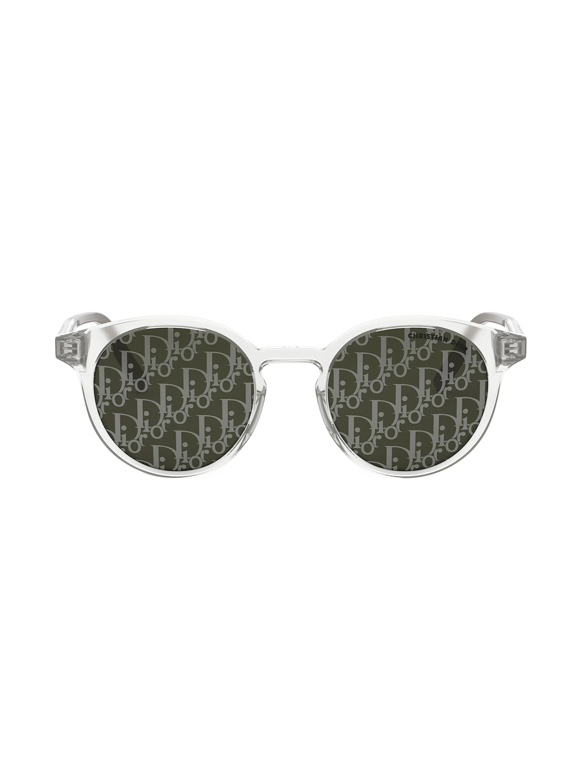 Men's DiorTag R1I 49MM Round Sunglasses - Grey Silver Grey - 1