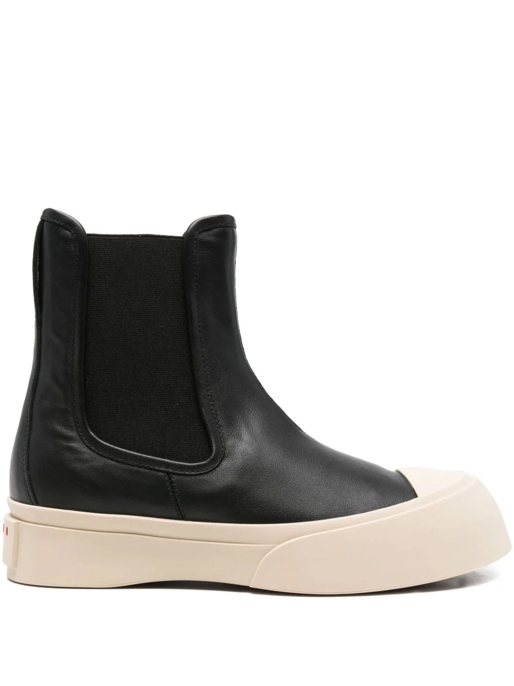 elastic-panel leather boots - 1