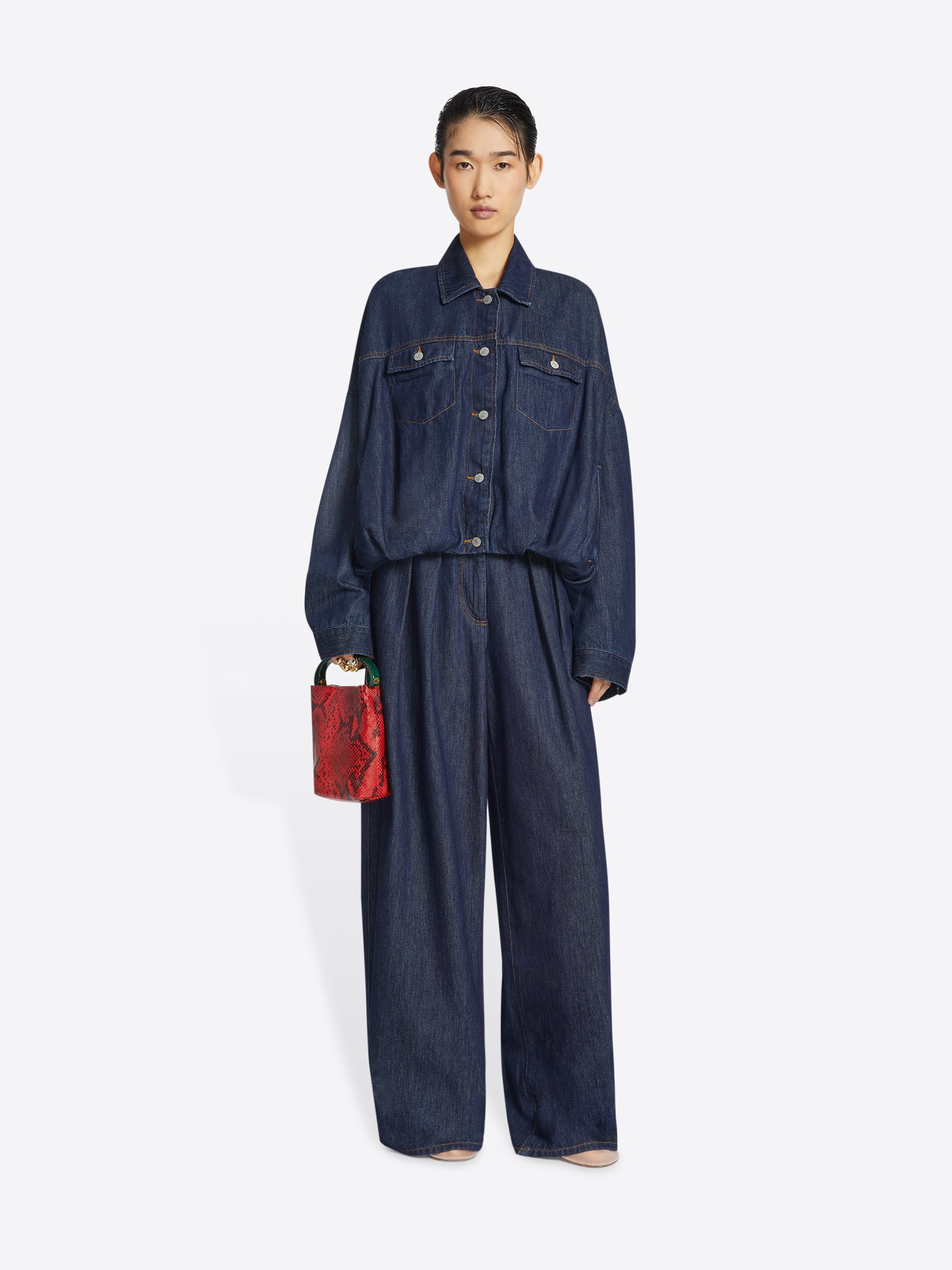 WIDE PLEATED JEANS - 2