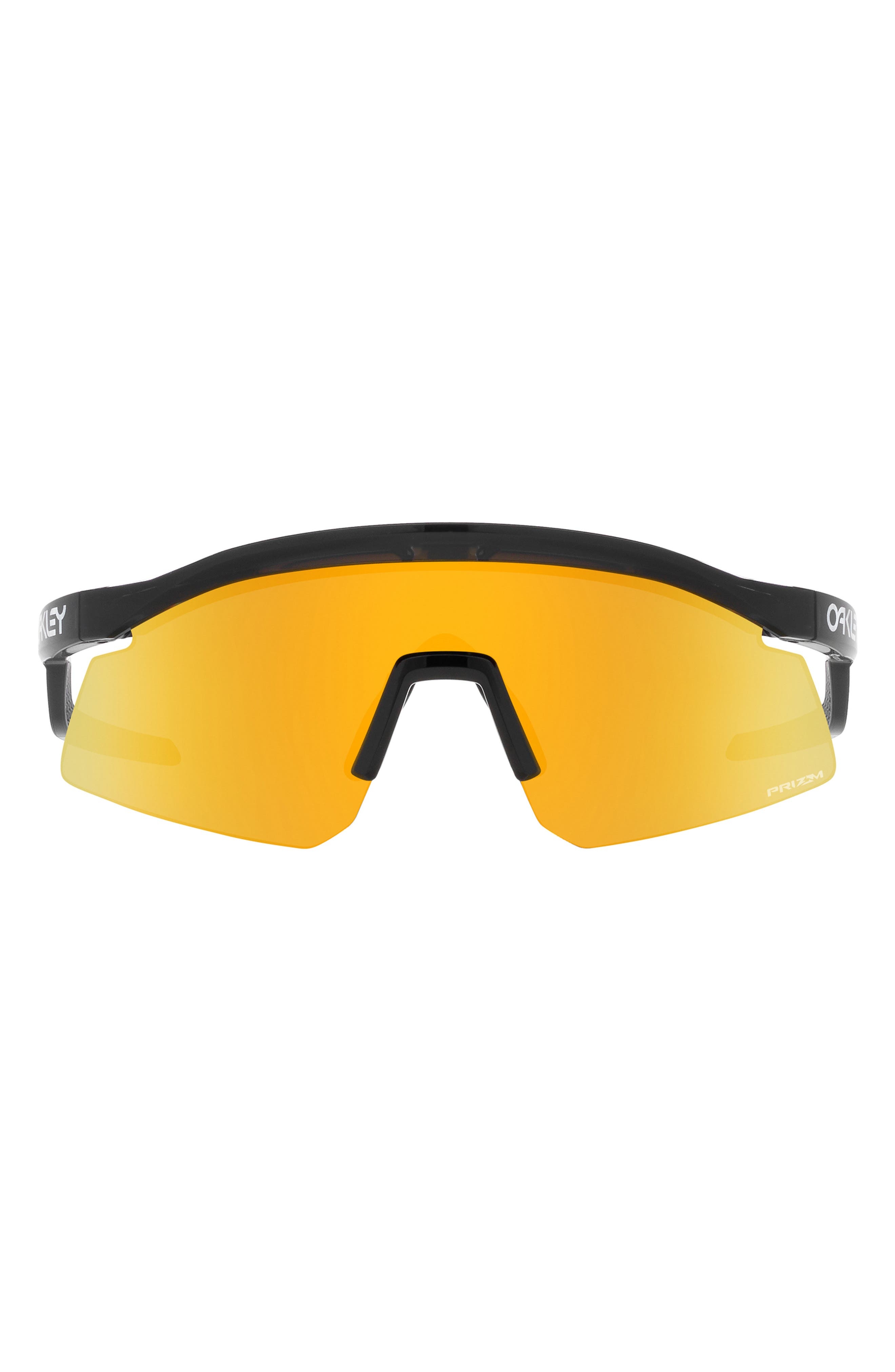 Oakley Hydra 37mm Prizm™ Semirimless Wrap Shield Sunglasses in Black Gold at Nordstrom - 1
