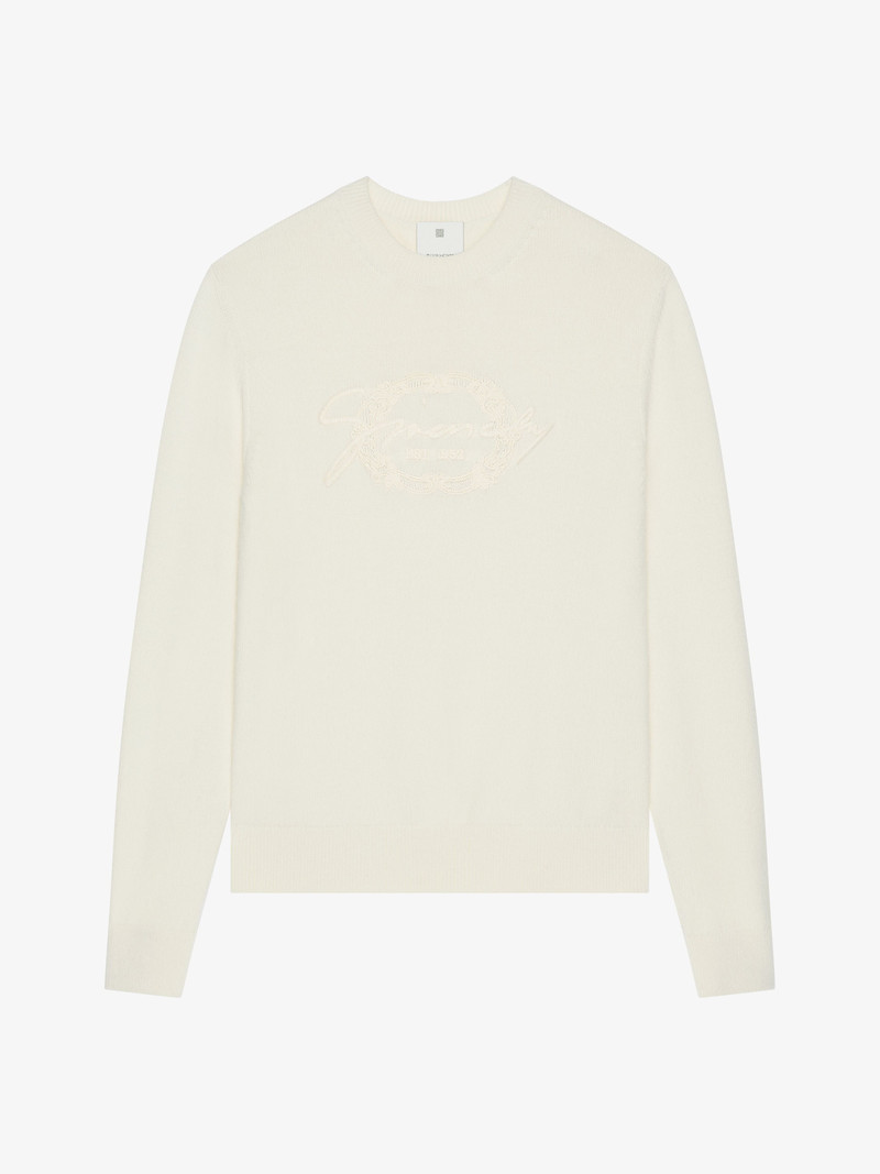 SWEATER IN WOOL WITH GIVENCHY MEDALLION - 1