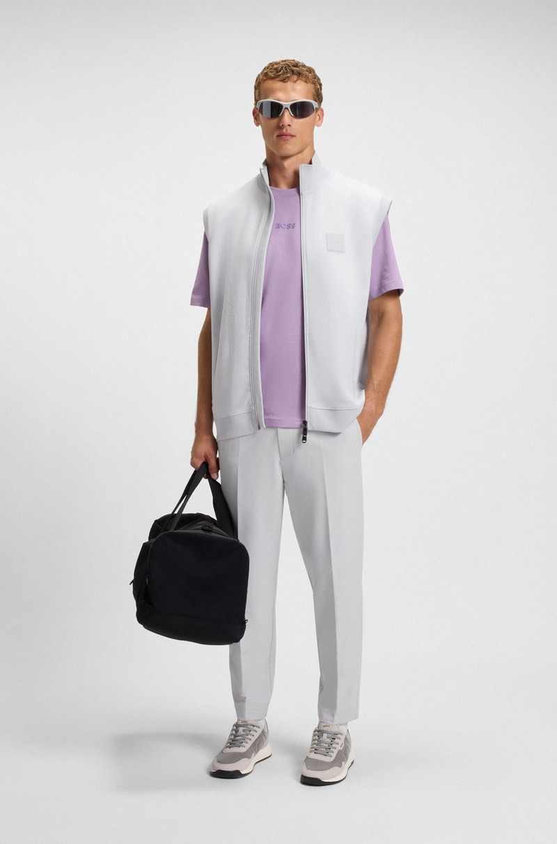 BOSS SLEEVELESS ZIP-UP SWEATSHIRT IN COTTON outlook