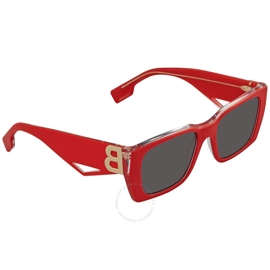 Burberry Dark Grey Rectangular Ladies Sunglasses BE4336 392287 53 - 2