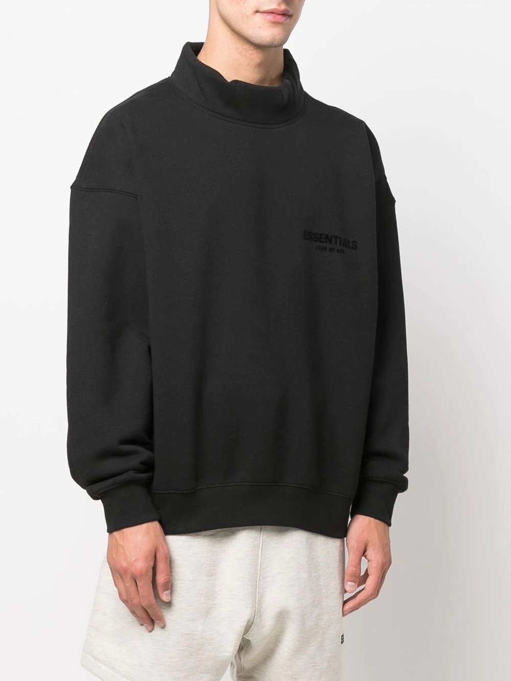 funnel-neck sweatshirt - 3