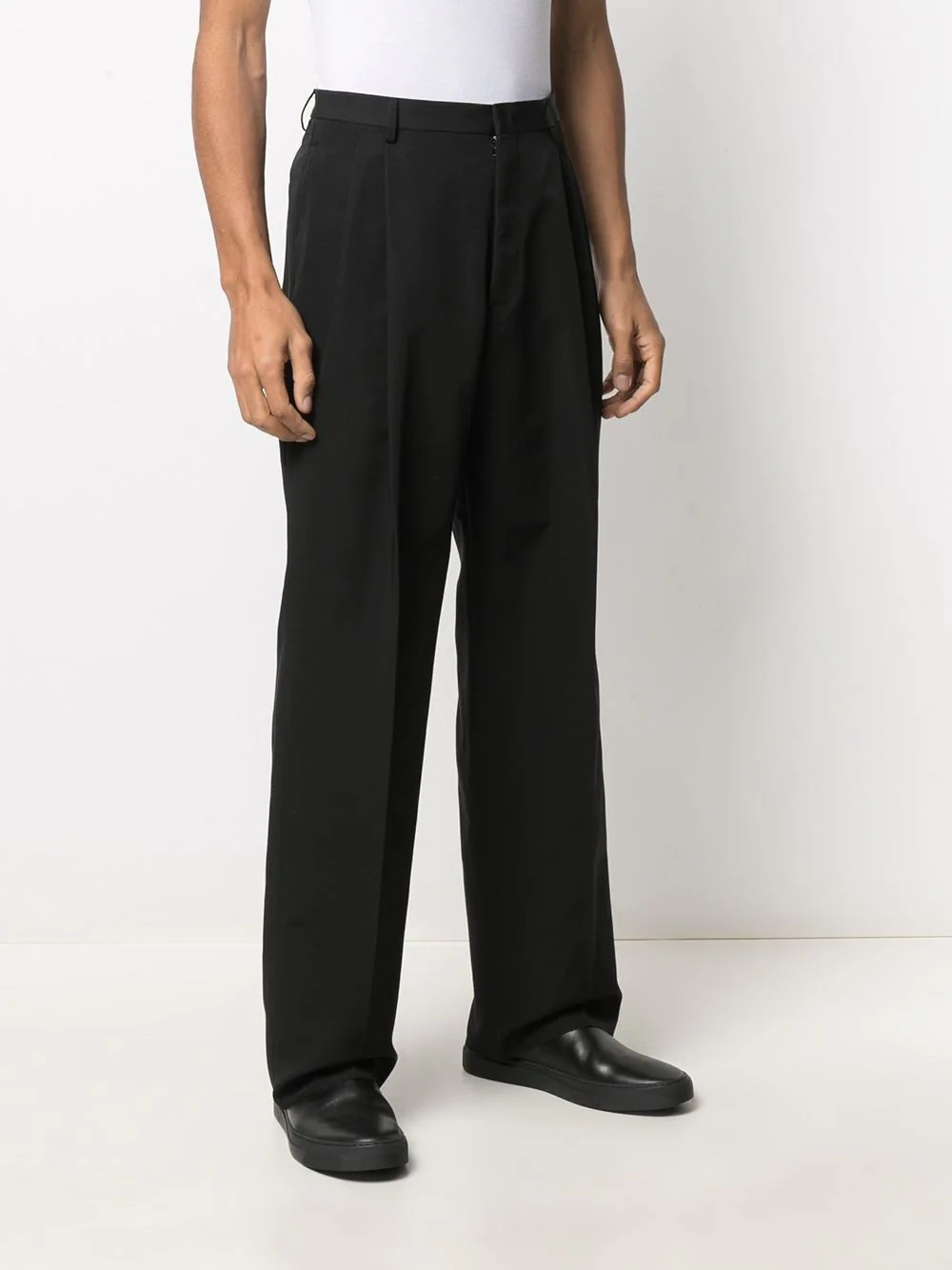 embroidered -logo tailored trousers - 3