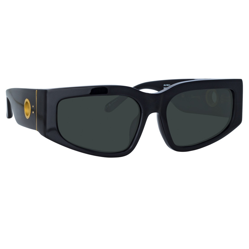 LINDA FARROW SENNA CAT EYE SUNGLASSES IN BLACK (MEN'S) outlook