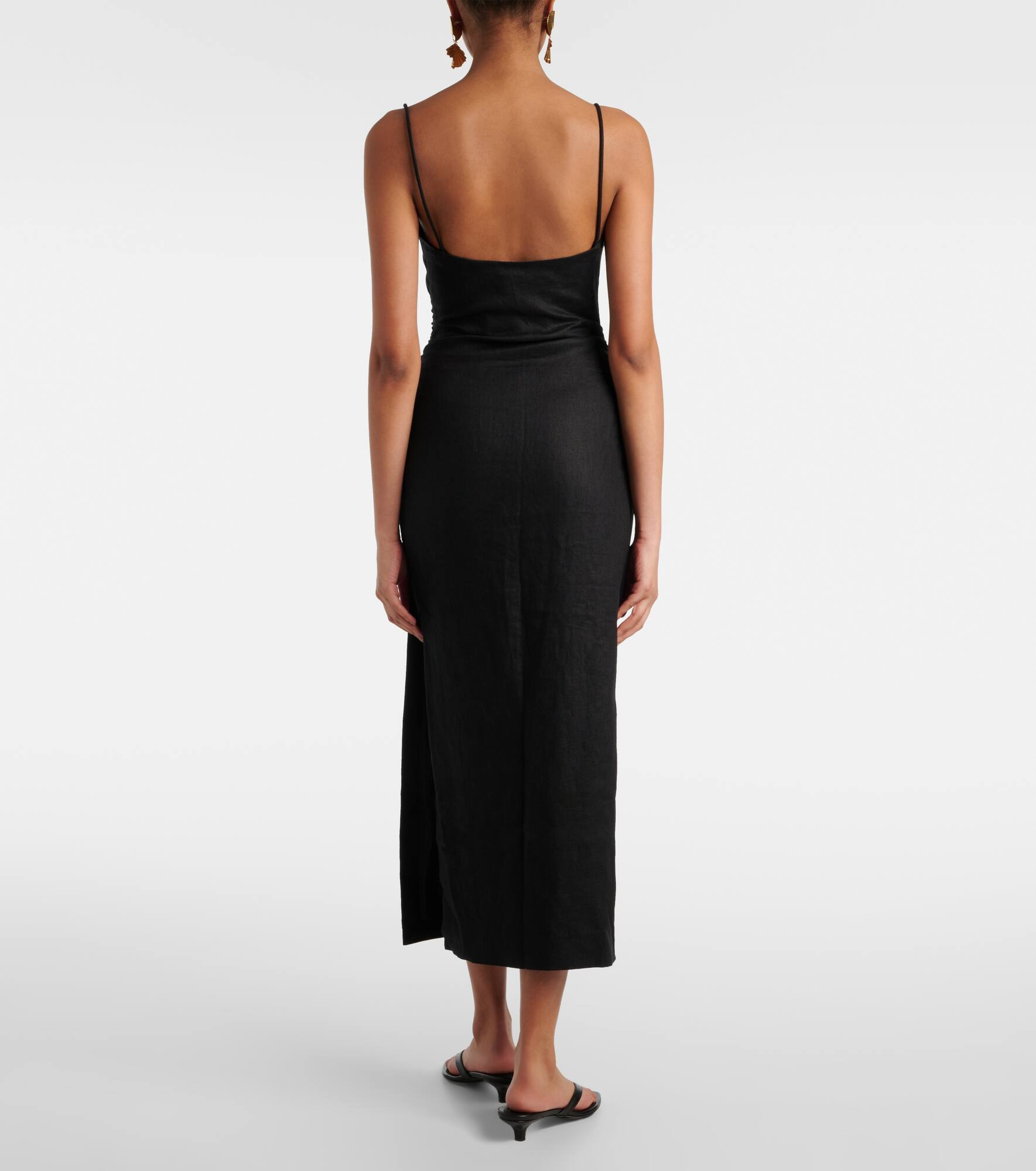Linen midi dress - 3