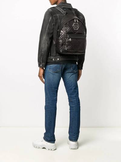 PHILIPP PLEIN logo zipped backpack outlook