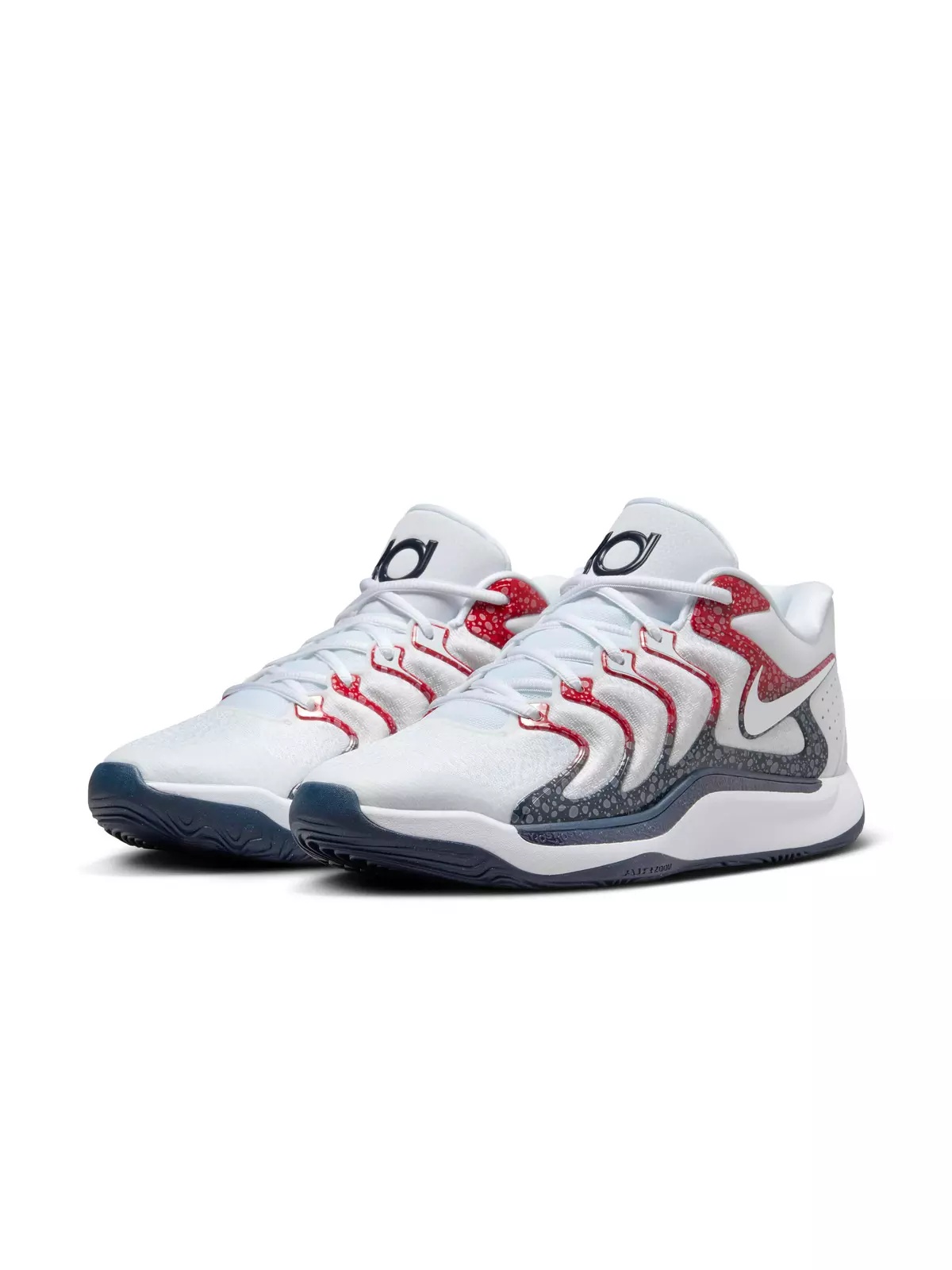 KD17 "White/University Red/Obsidian" Men's Basketball Shoe - 3