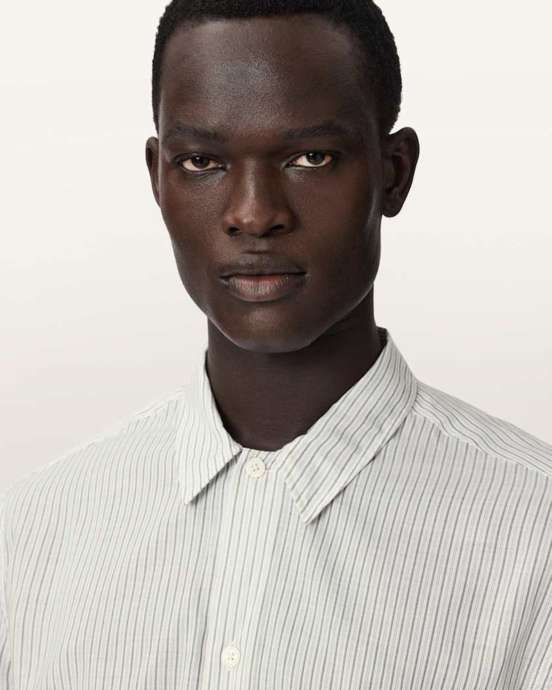 FURROW LONG SLEEVE BOXY STRIPED SHIRT 4