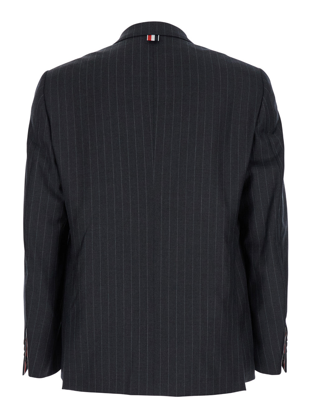 Thom Browne Men Grey Pinstripe Single-Breasted Jacket In Wool Man - 2