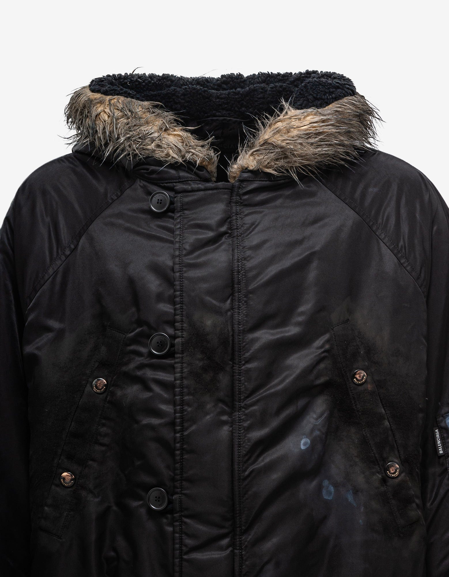 Balenciaga Black Military Parka Jacket - 7