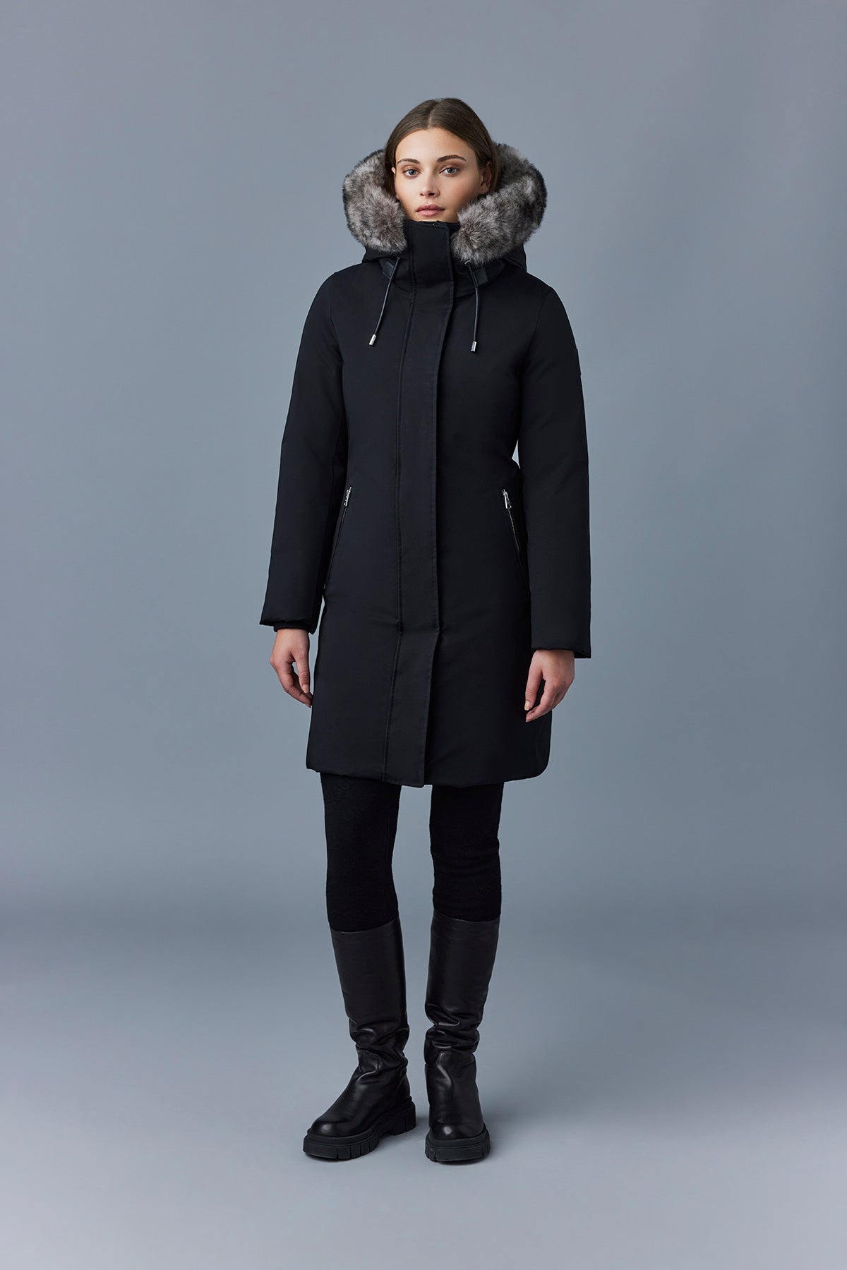SHILOH 2-in-1 fitted down coat with removable bib and sheepskin - 2
