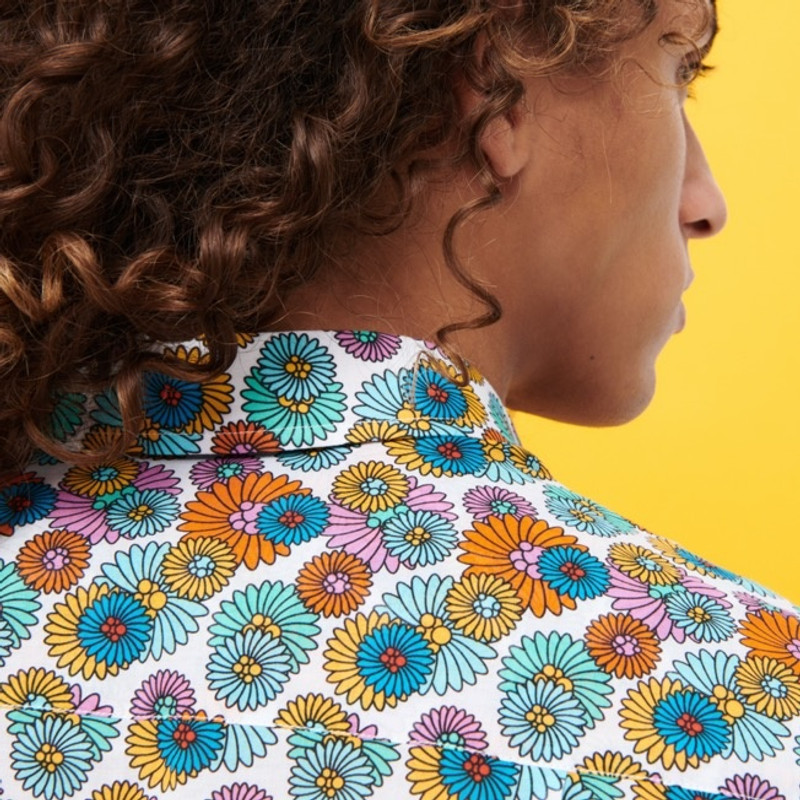 Unisex Cotton Voile Summer Shirt Marguerites 7