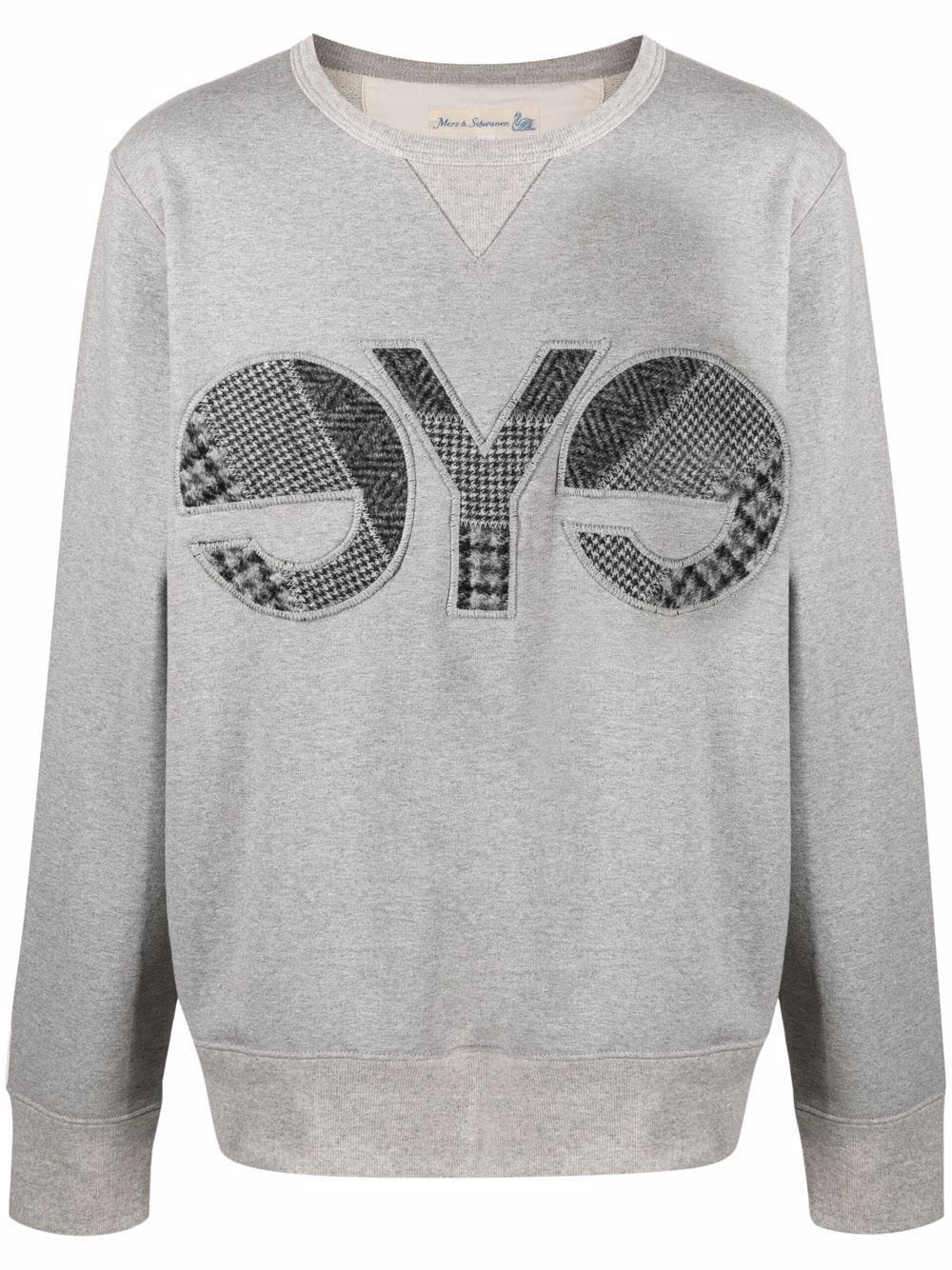 eye patchwork sweatshirt - 1