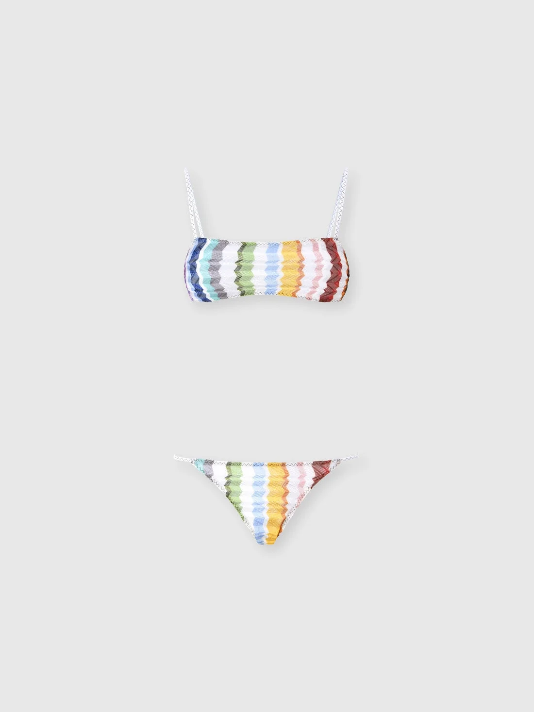 Zig zag tulle bikini with bandeau top - 1
