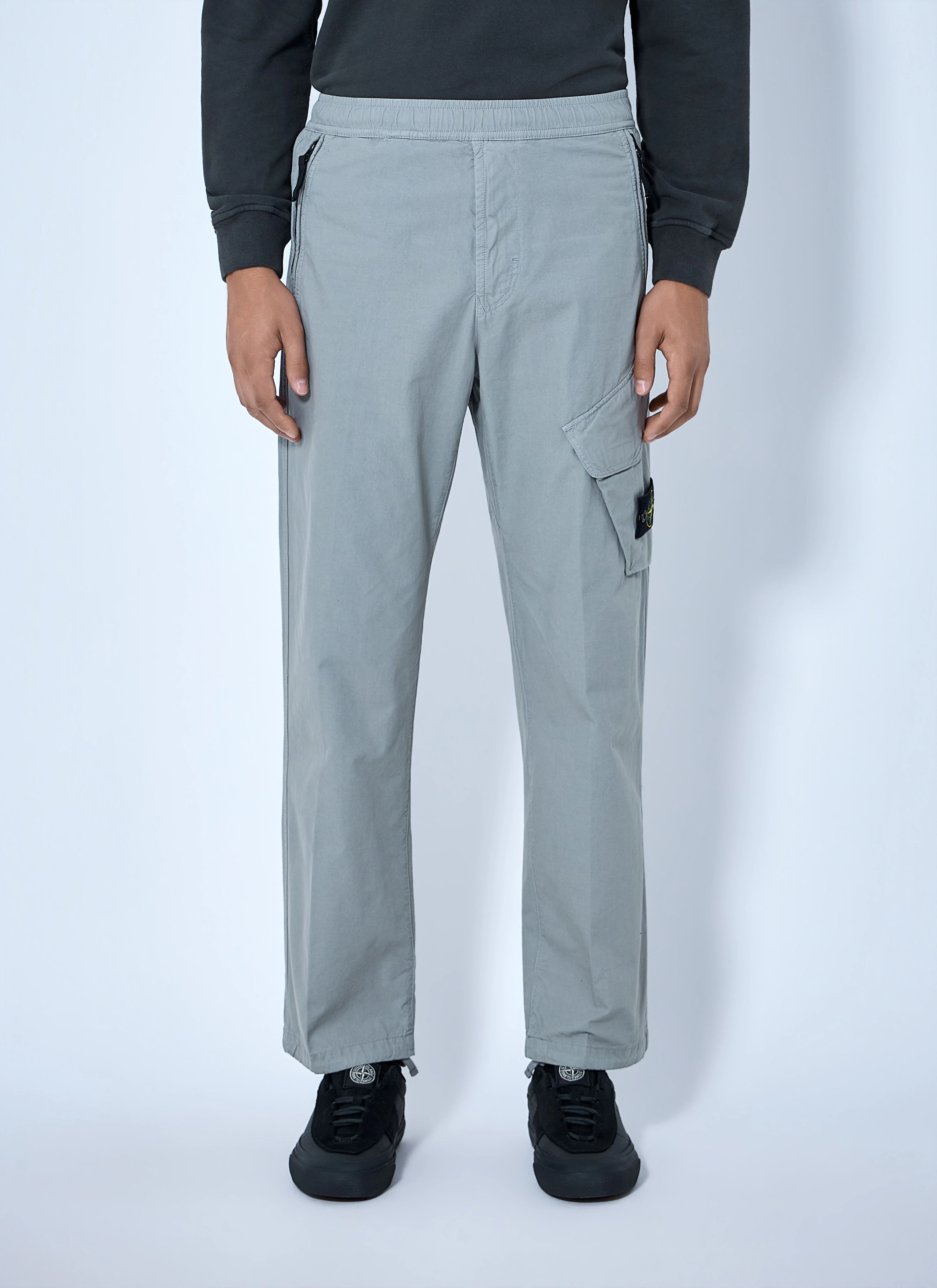 Cargo Trousers with Elasticated Waistband - 1