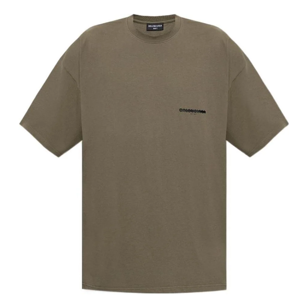 Balenciaga Strike 1917 Oversized T-shirt 'Khaki' 694576TMVJ62930 - 1