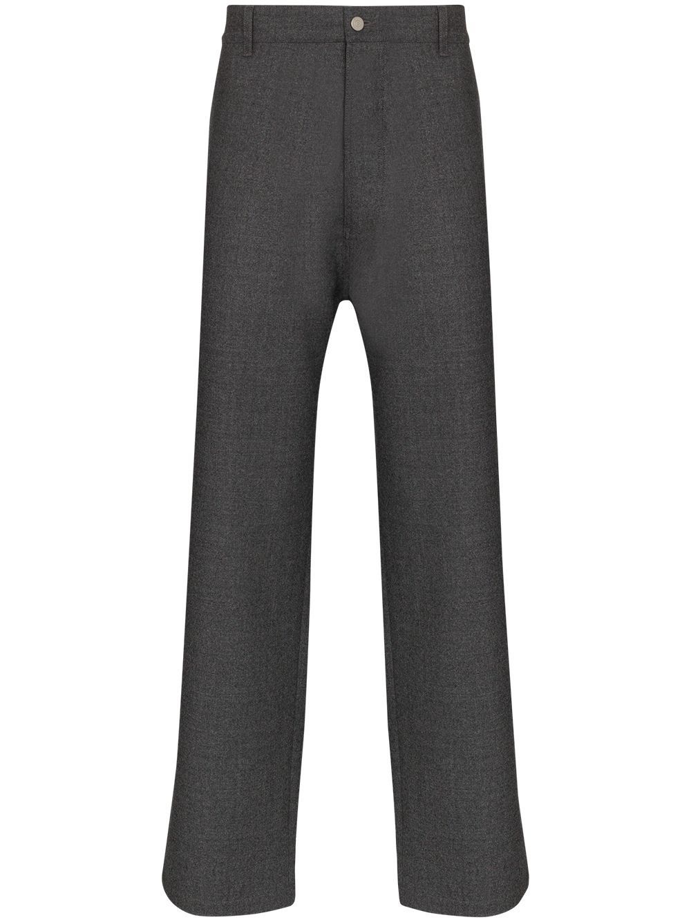 high-waist straight-leg trousers - 1