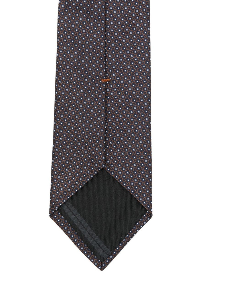 ZEGNA geometric-jacquard tie outlook